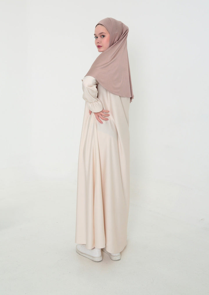 Abaya Satijn Beige
