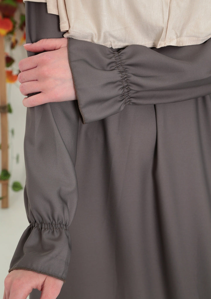 Abaya Satijn Taupe