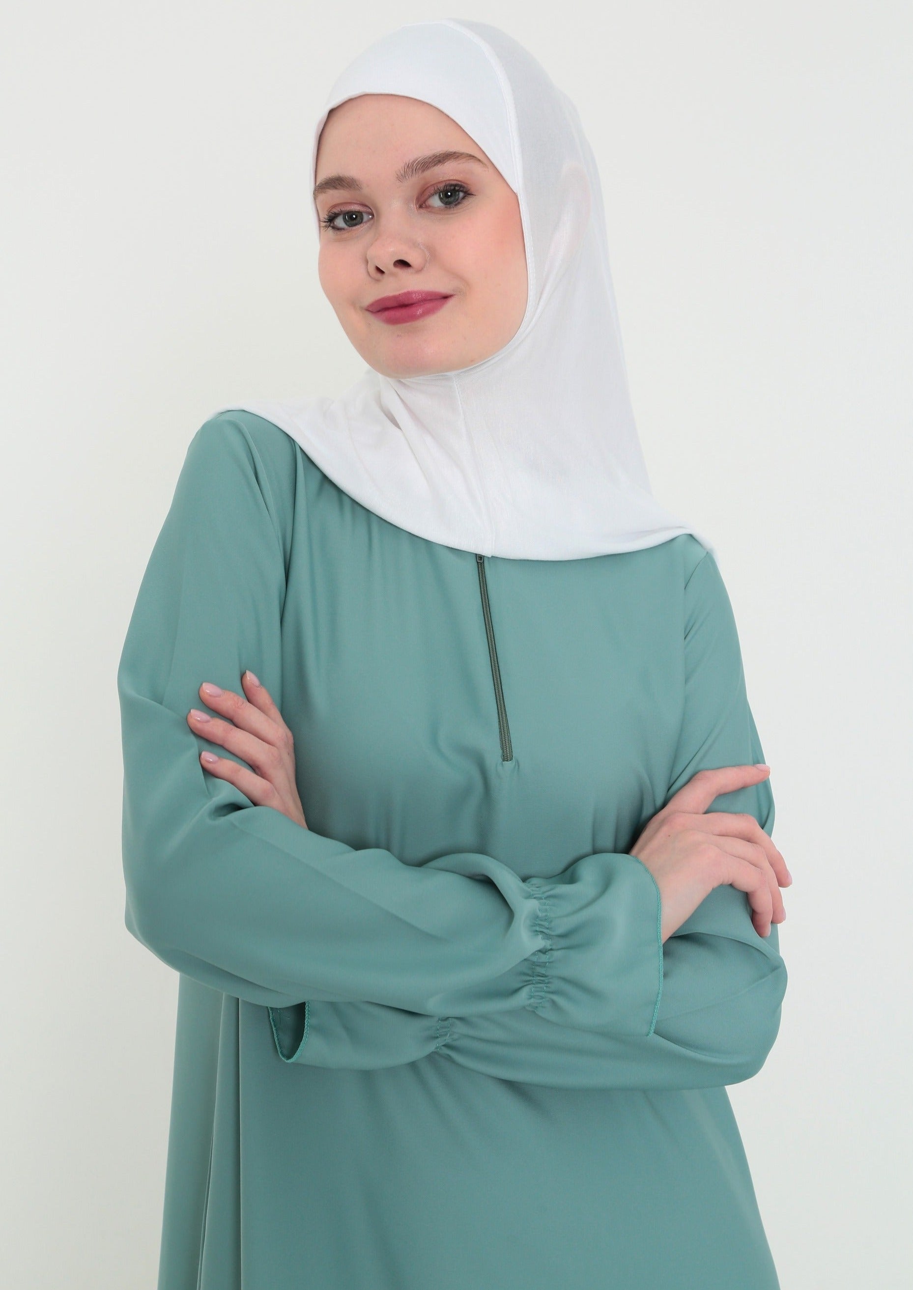 abaya satijn rits