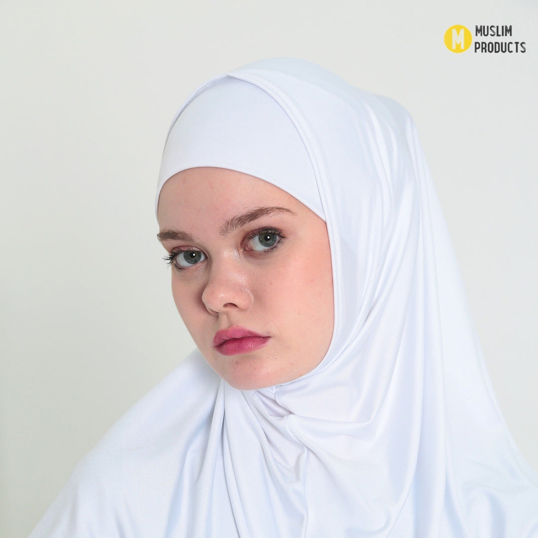 Hijaab Stretch 2 Delig Wit