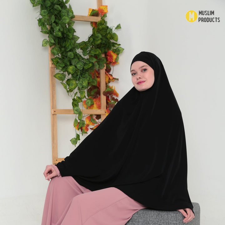 Pearl Heup Khimar Zwart