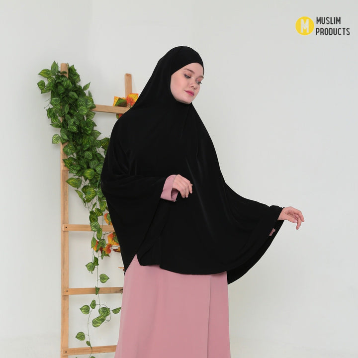 Pearl Heup Khimar Zwart