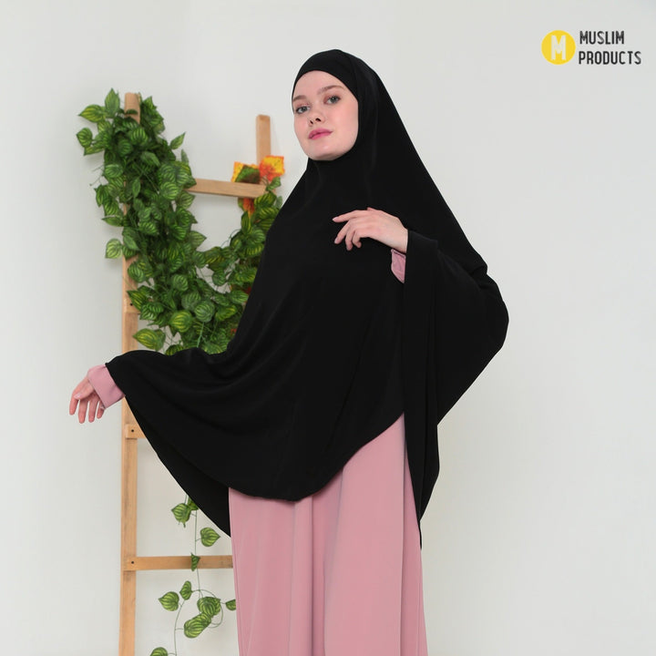 Pearl Heup Khimar Zwart