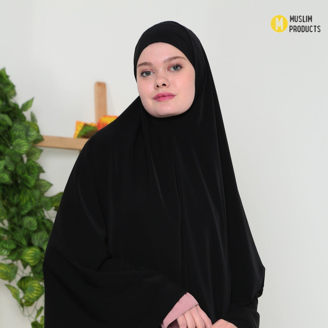 Pearl Heup Khimar Zwart