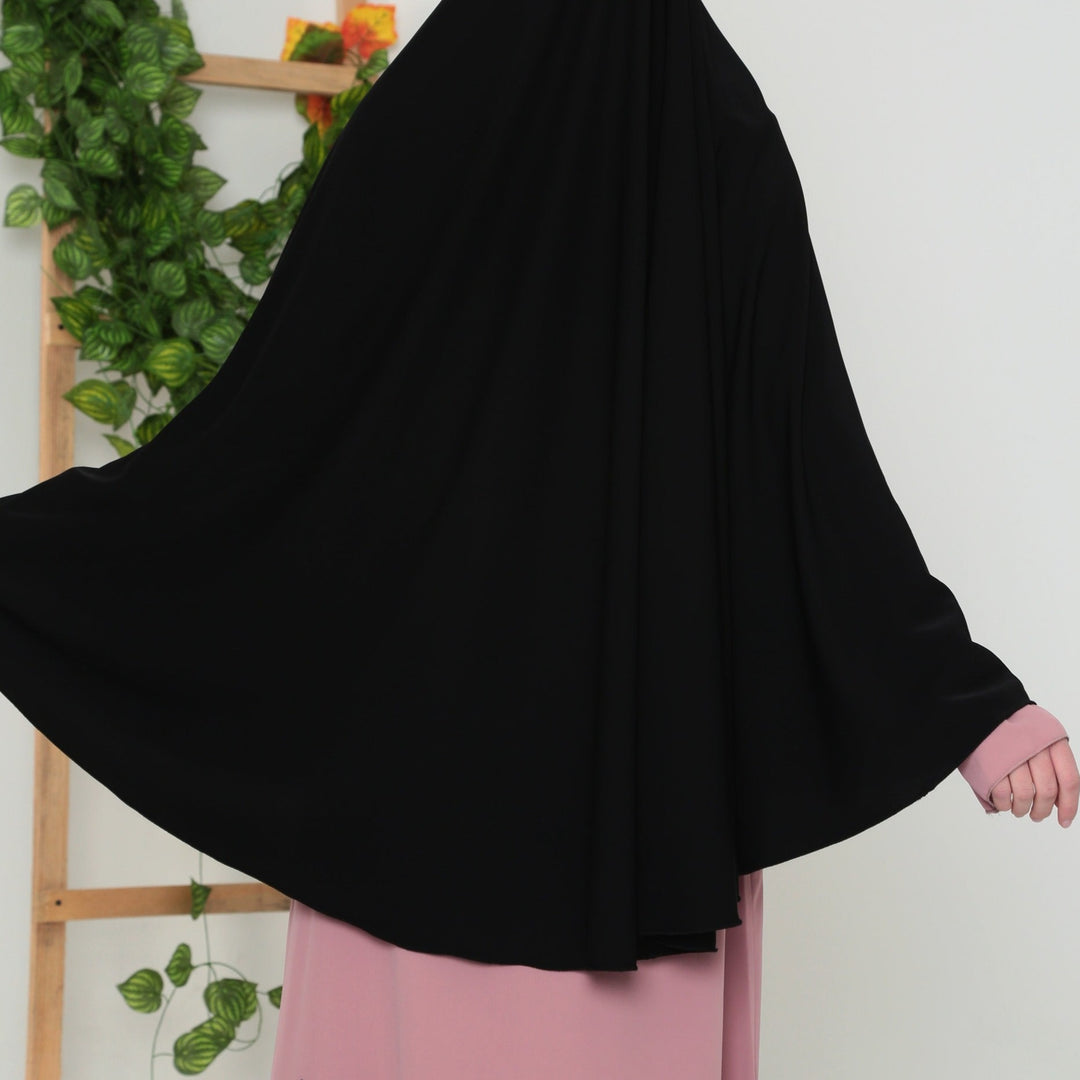 Pearl Heup Khimar Zwart