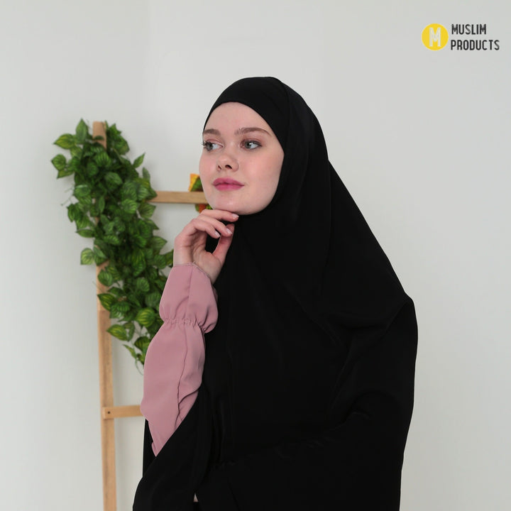 Pearl Heup Khimar Zwart