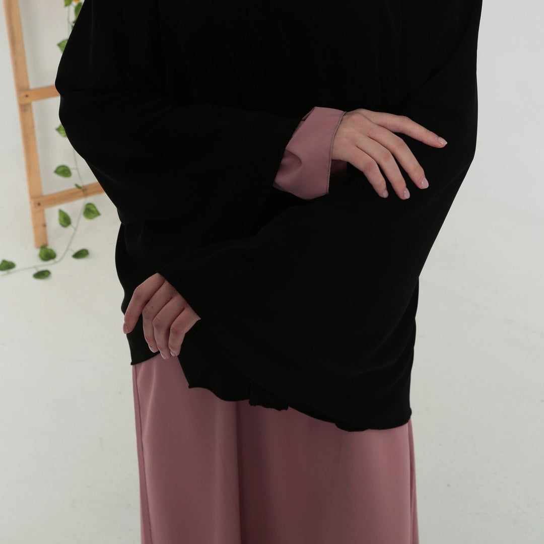 Pearl Heup Khimar Zwart