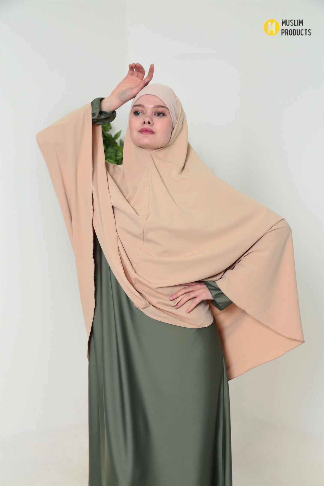 Pearl Heup khimaar zand creme