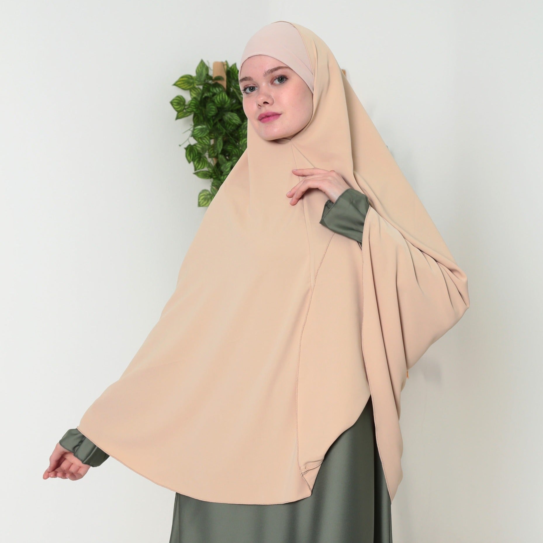 Pearl Heup khimaar zand creme