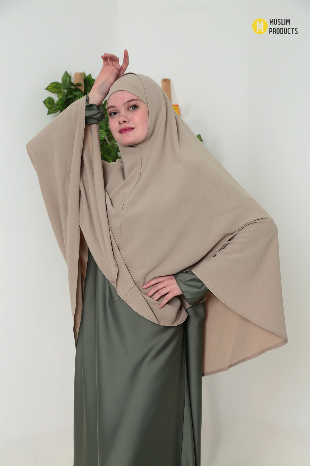 Saudi Heup khimar Beige Tint