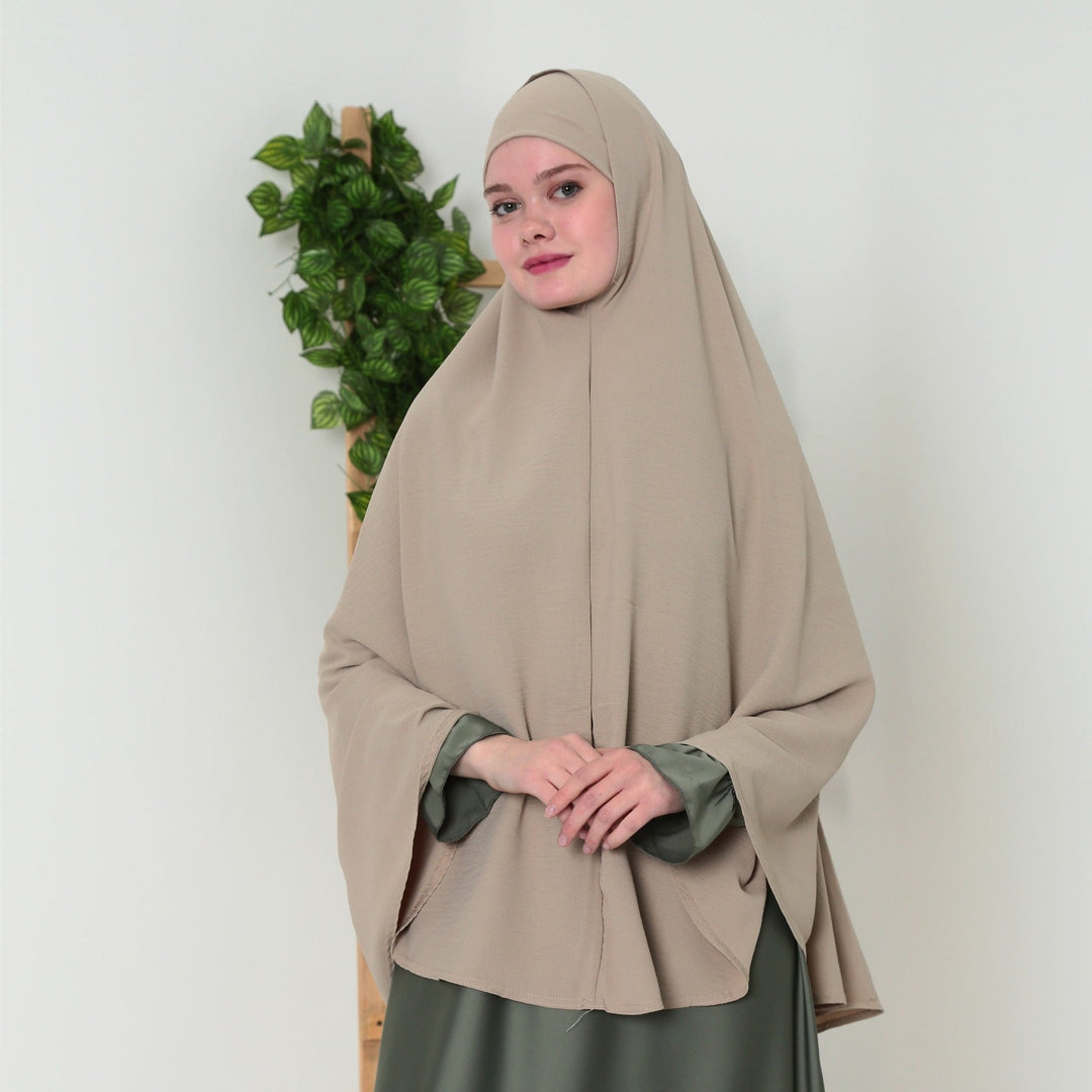 Saudi Heup khimar Beige Tint