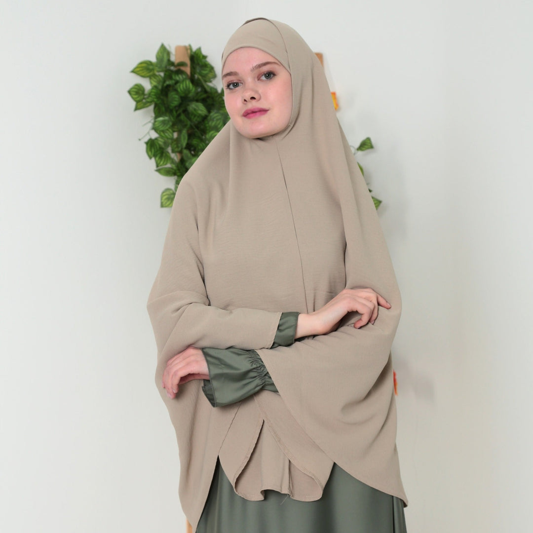 Saudi Heup khimar Beige Tint