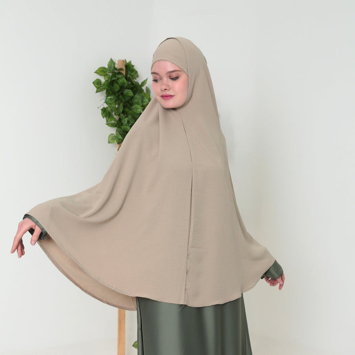 Saudi Heup khimar Beige Tint