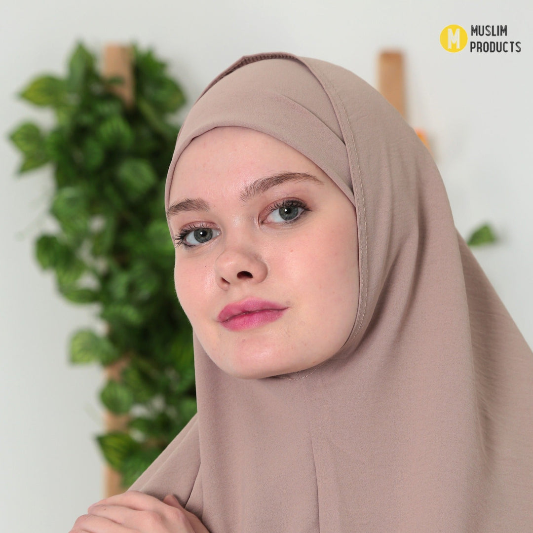 Saudi Heup Khimar Taupe