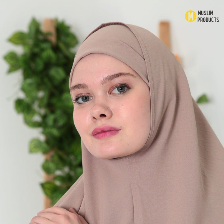 Saudi Heup Khimar Taupe