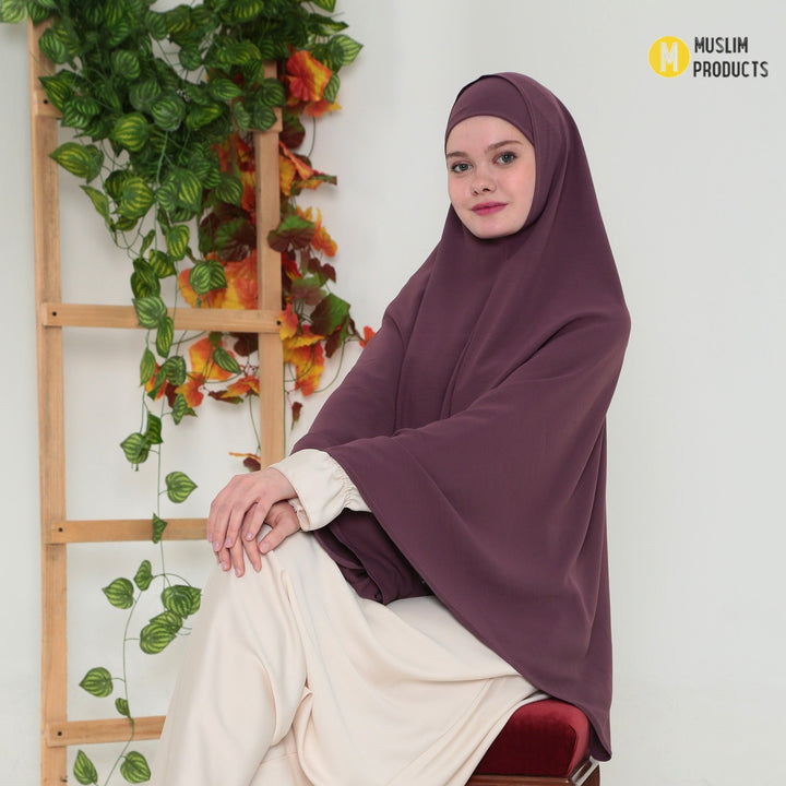 Saudi Heup Khimar Donkerbruin