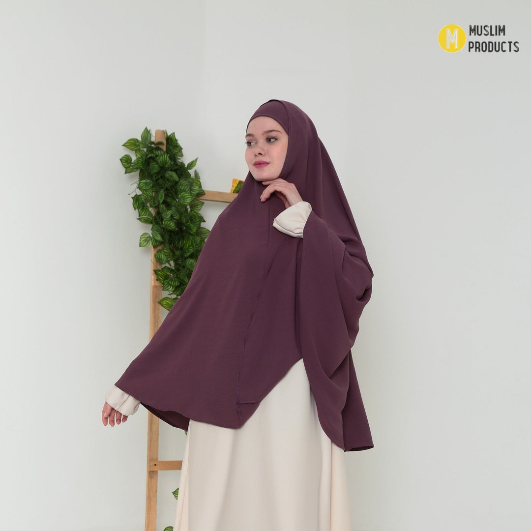 Saudi Heup Khimar Donkerbruin
