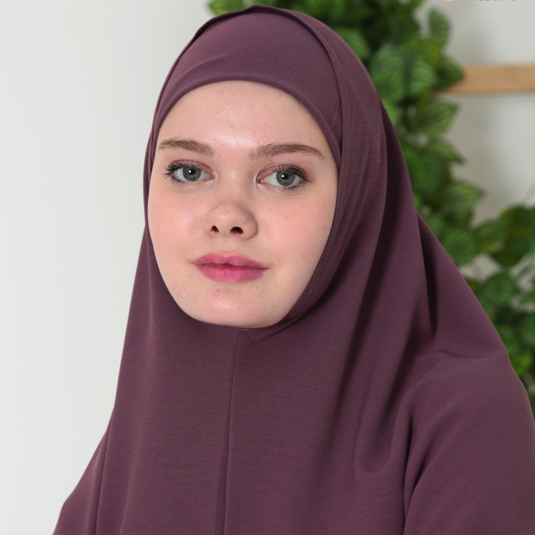 Saudi Heup Khimar Donkerbruin