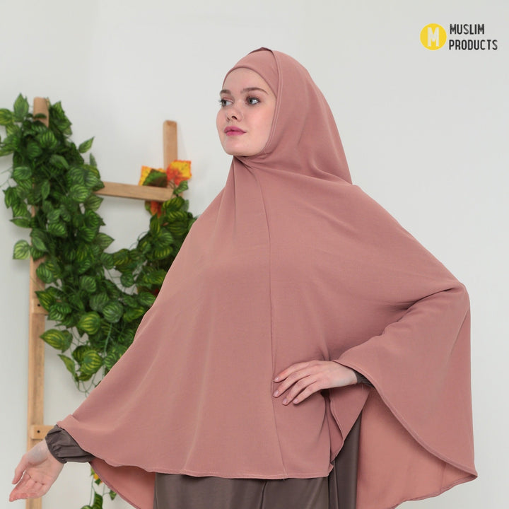 Saudi Heup Khimar Bruin Roze
