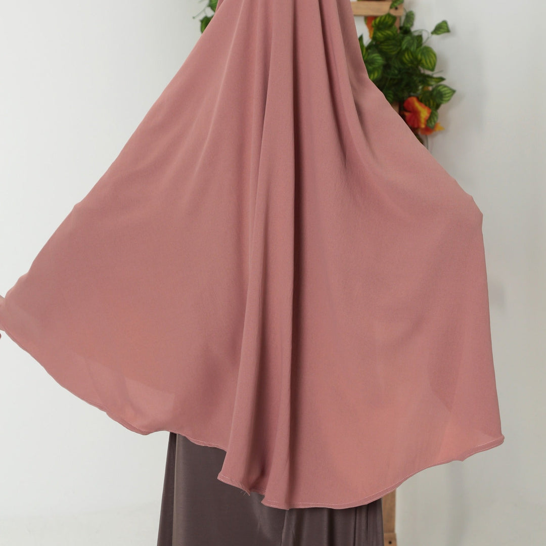 Saudi Heup Khimar Bruin Roze
