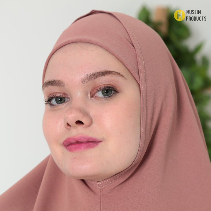 Saudi Heup Khimar Bruin Roze