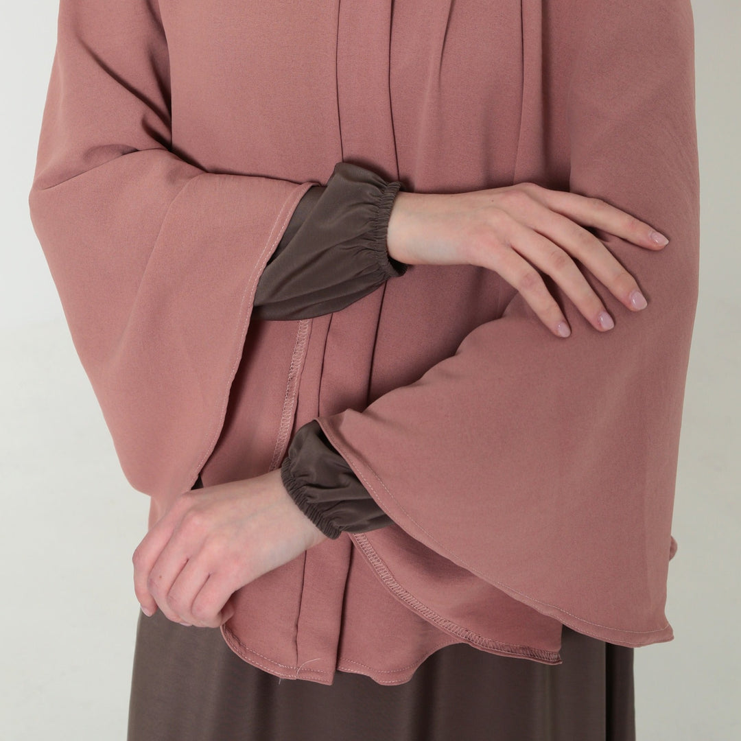Saudi Heup Khimar Bruin Roze