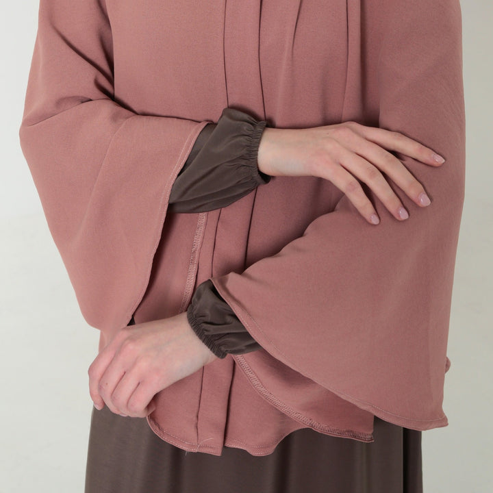 Saudi Heup Khimar Bruin Roze