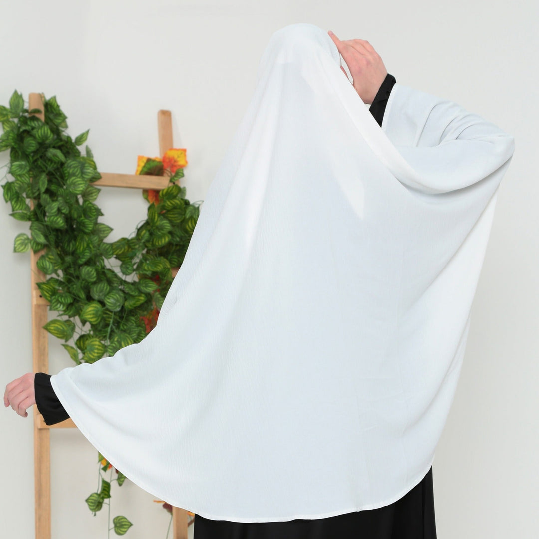 Saudi Heup khimar Gebroken Wit