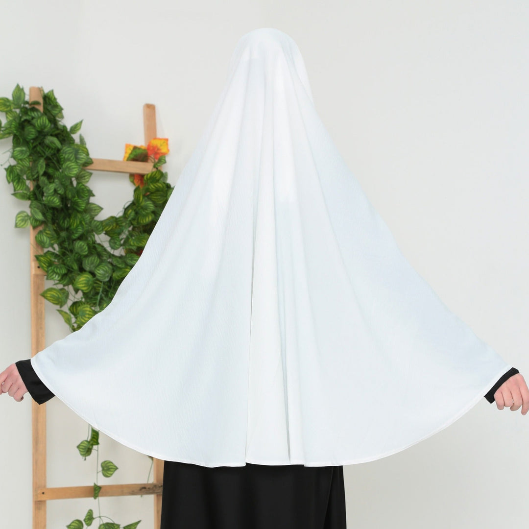 Saudi Heup khimar Gebroken Wit