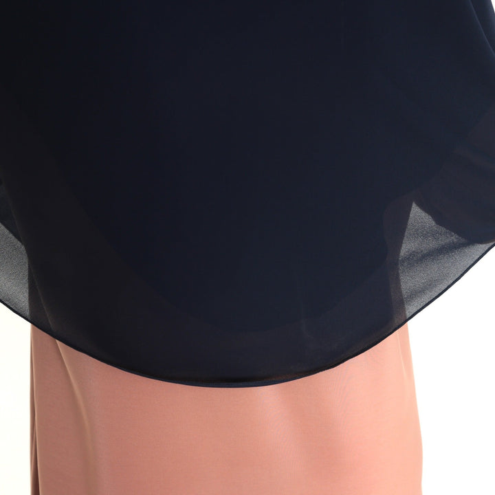 Grote Hoofddoek Chiffon Donkerblauw