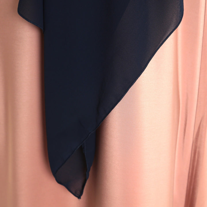 Grote Hoofddoek Chiffon Donkerblauw