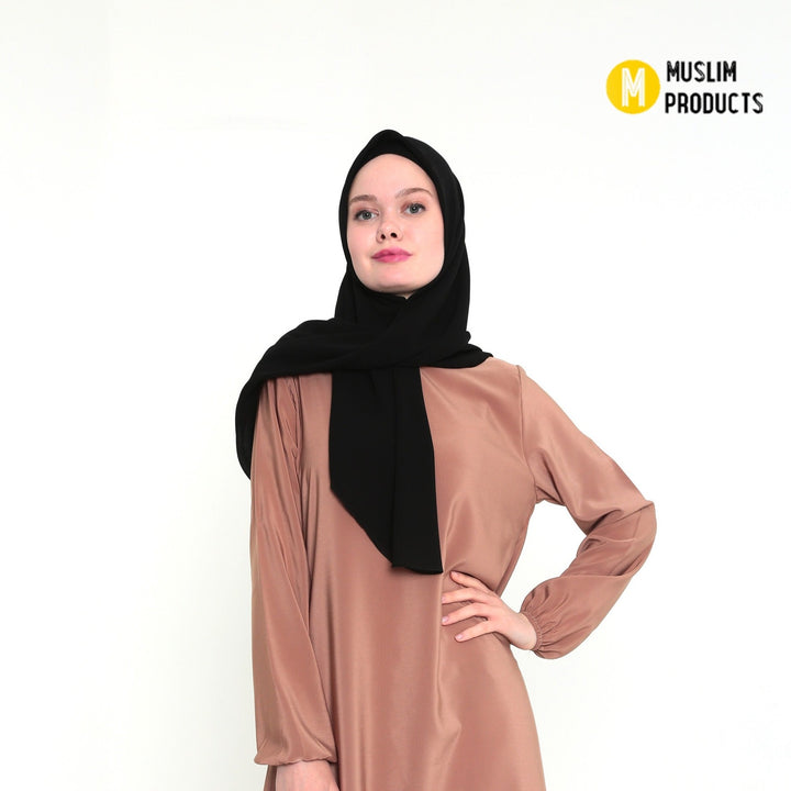 Hoofddoek Crepe (Ovaal) Zwart
