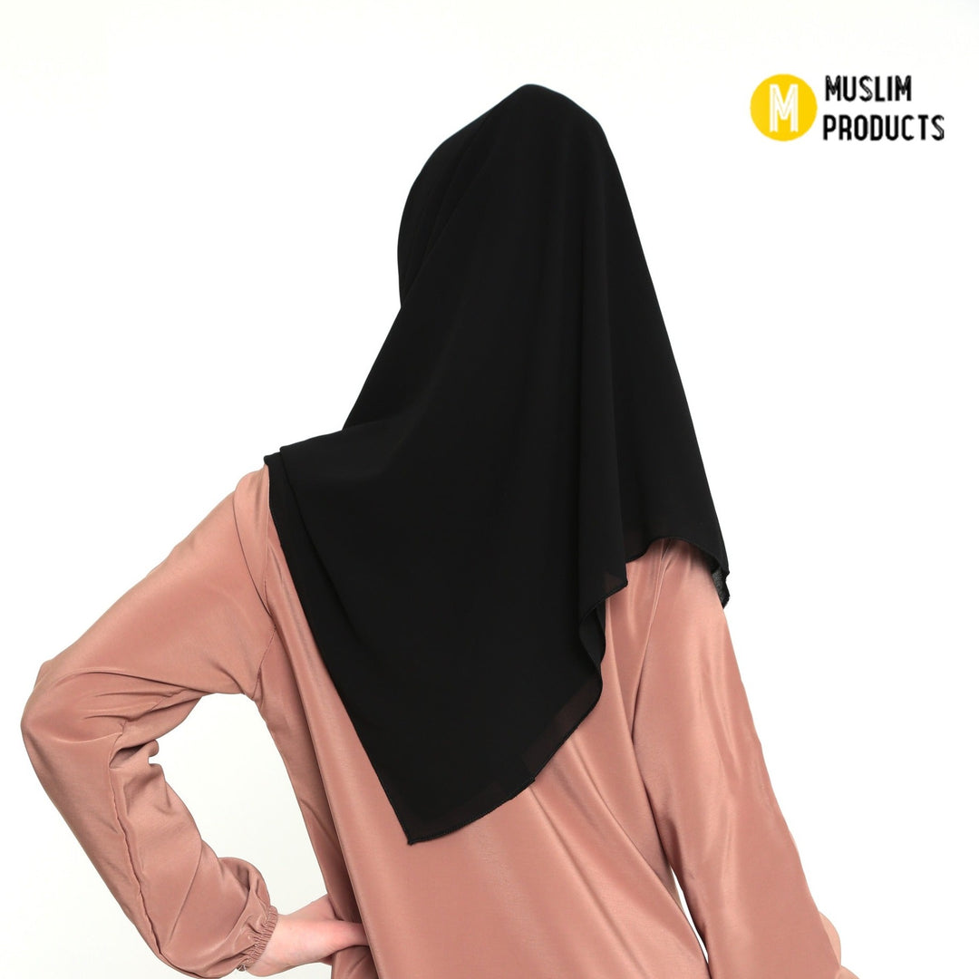 Hoofddoek Crepe (Ovaal) Zwart