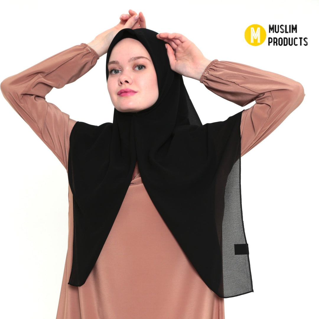 Hoofddoek Crepe (Ovaal) Zwart
