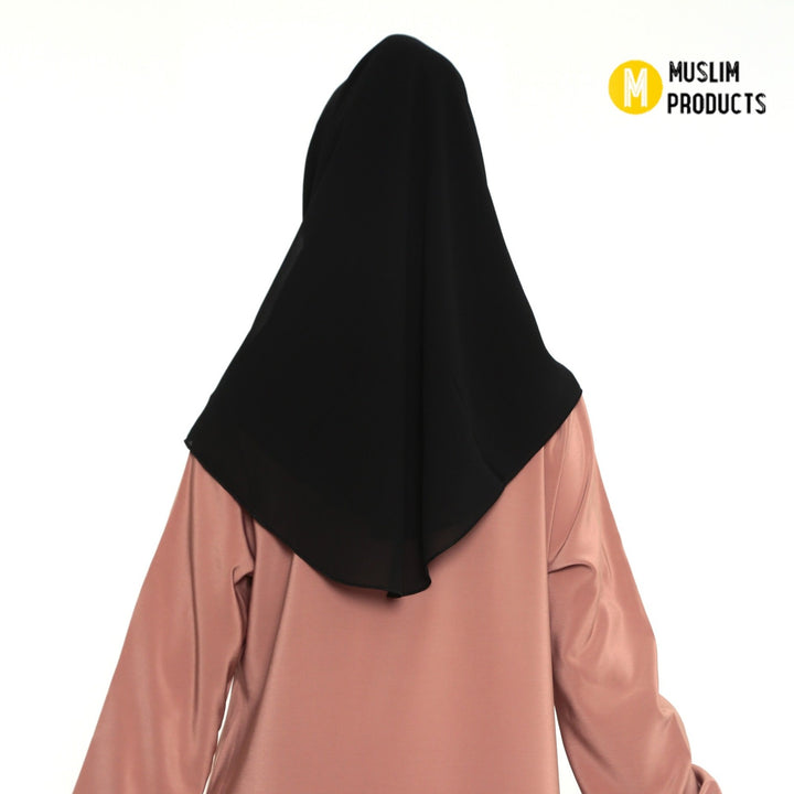 Hoofddoek Crepe (Ovaal) Zwart