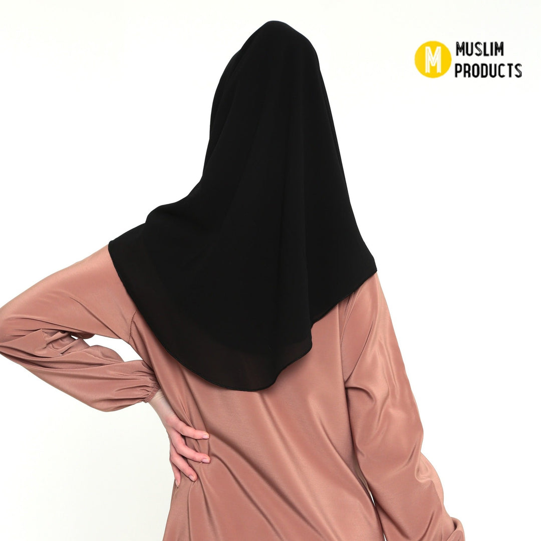 Hoofddoek Crepe (Ovaal) Zwart