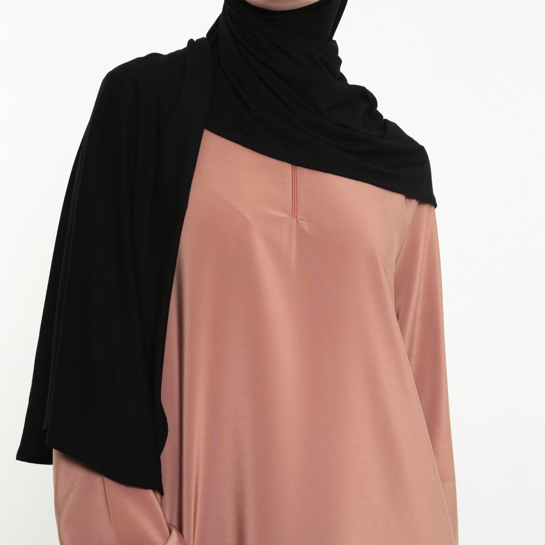 Instant Praktische Jersey Hijab Zwart