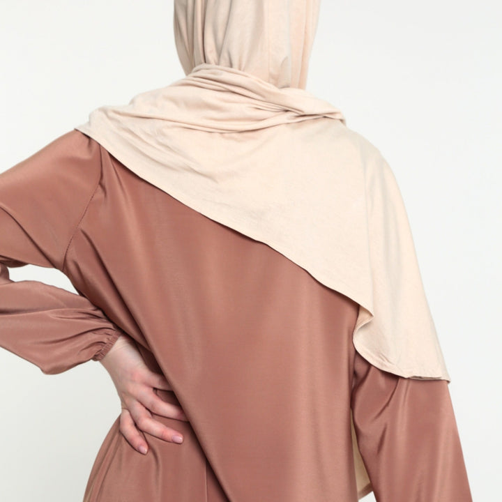 Instant Praktische Jersey Hijab Crème