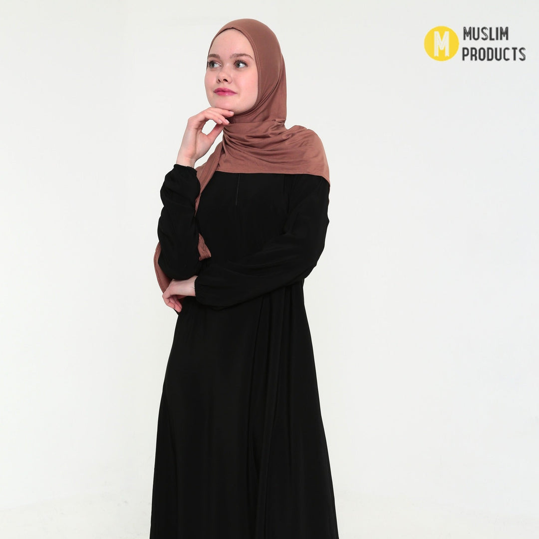 Instant Praktische Jersey Hijab Taupe Crème