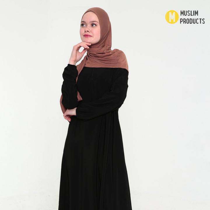 Instant Praktische Jersey Hijab Taupe Crème