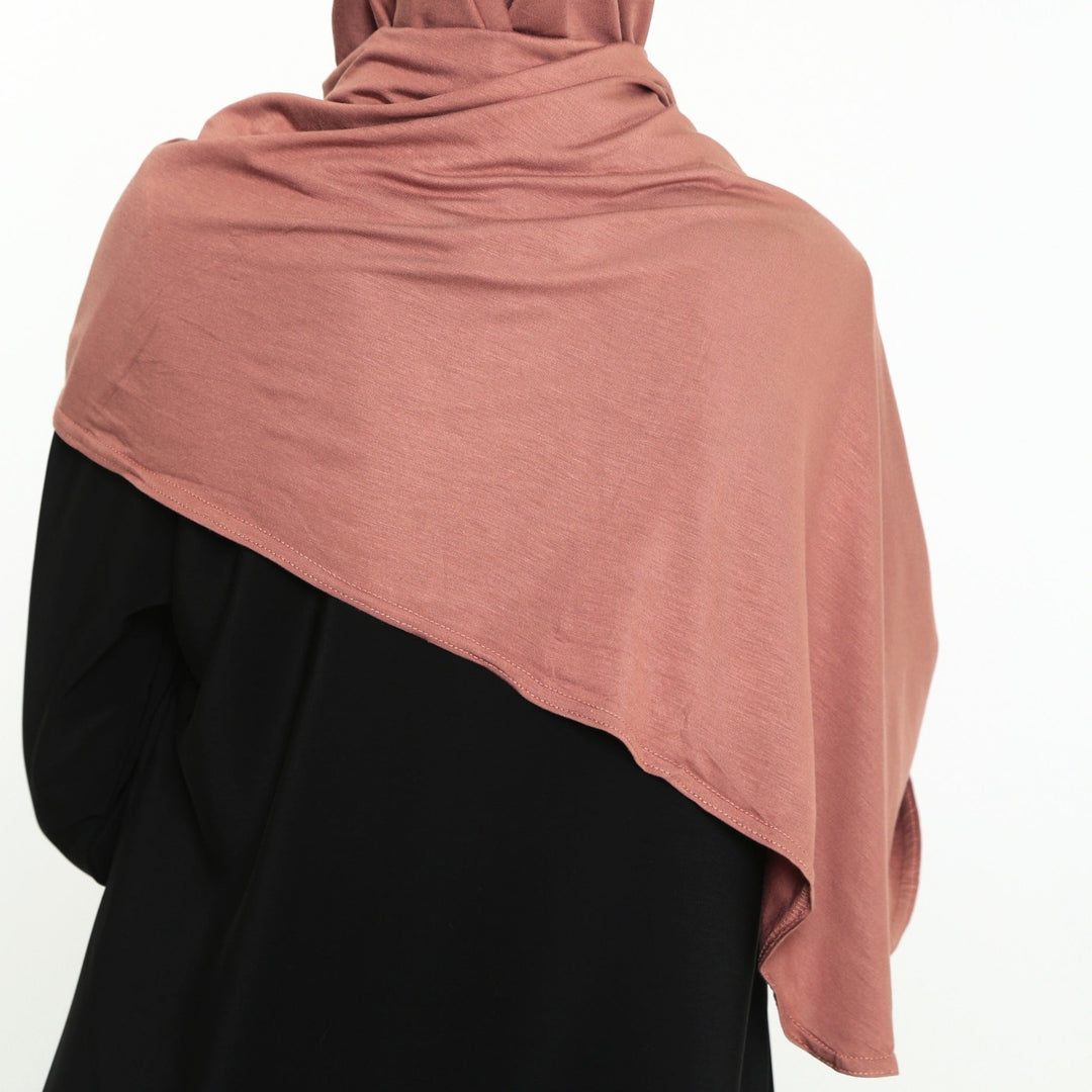 Instant Praktische Jersey Hijab Taupe Crème