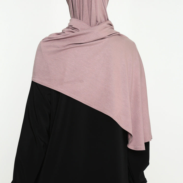 Instant Praktische Jersey Hijab Lila Paars