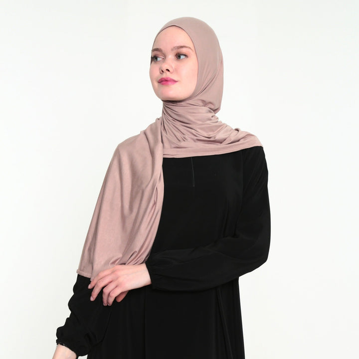 Instant Praktische Jersey Hijab Beige