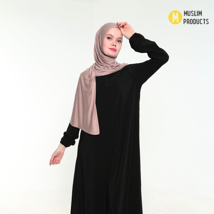 Instant Praktische Jersey Hijab Beige