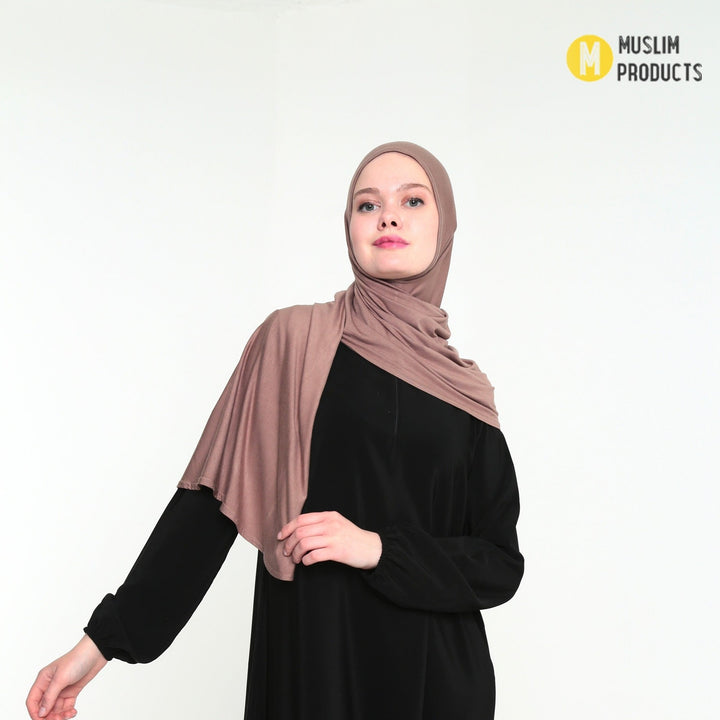 Instant Praktische Jersey Hijab Taupe