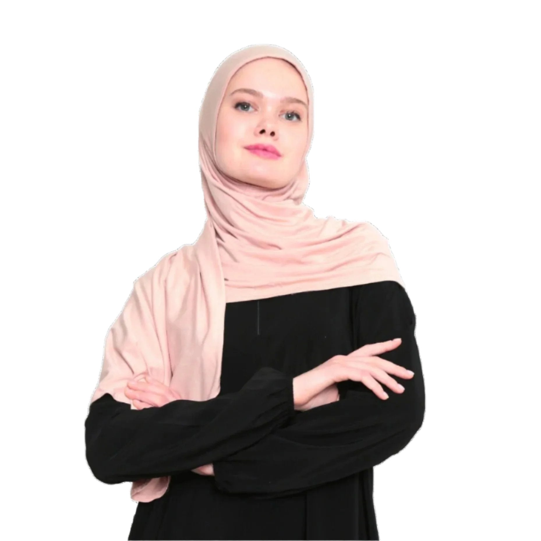 Instant Praktische Jersey Hijab Abrikoos