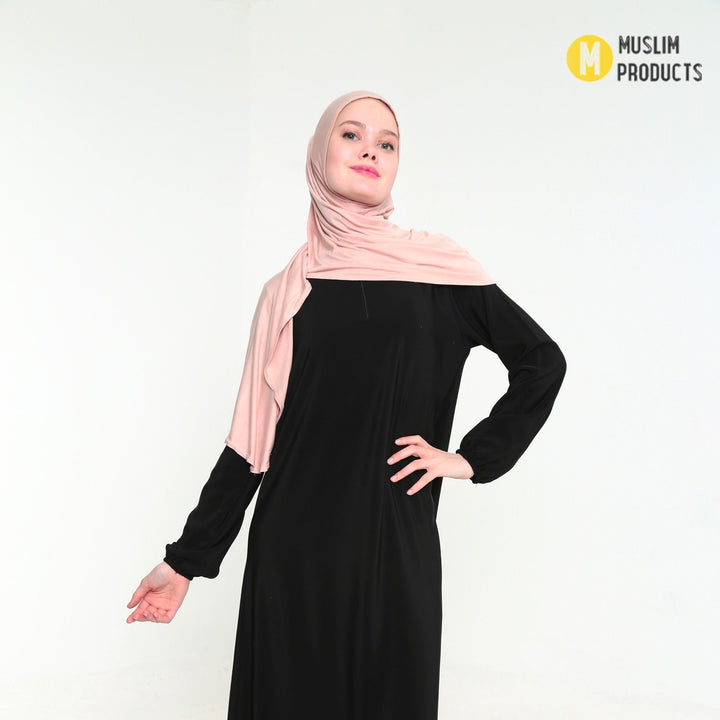 Instant Praktische Jersey Hijab Abrikoos