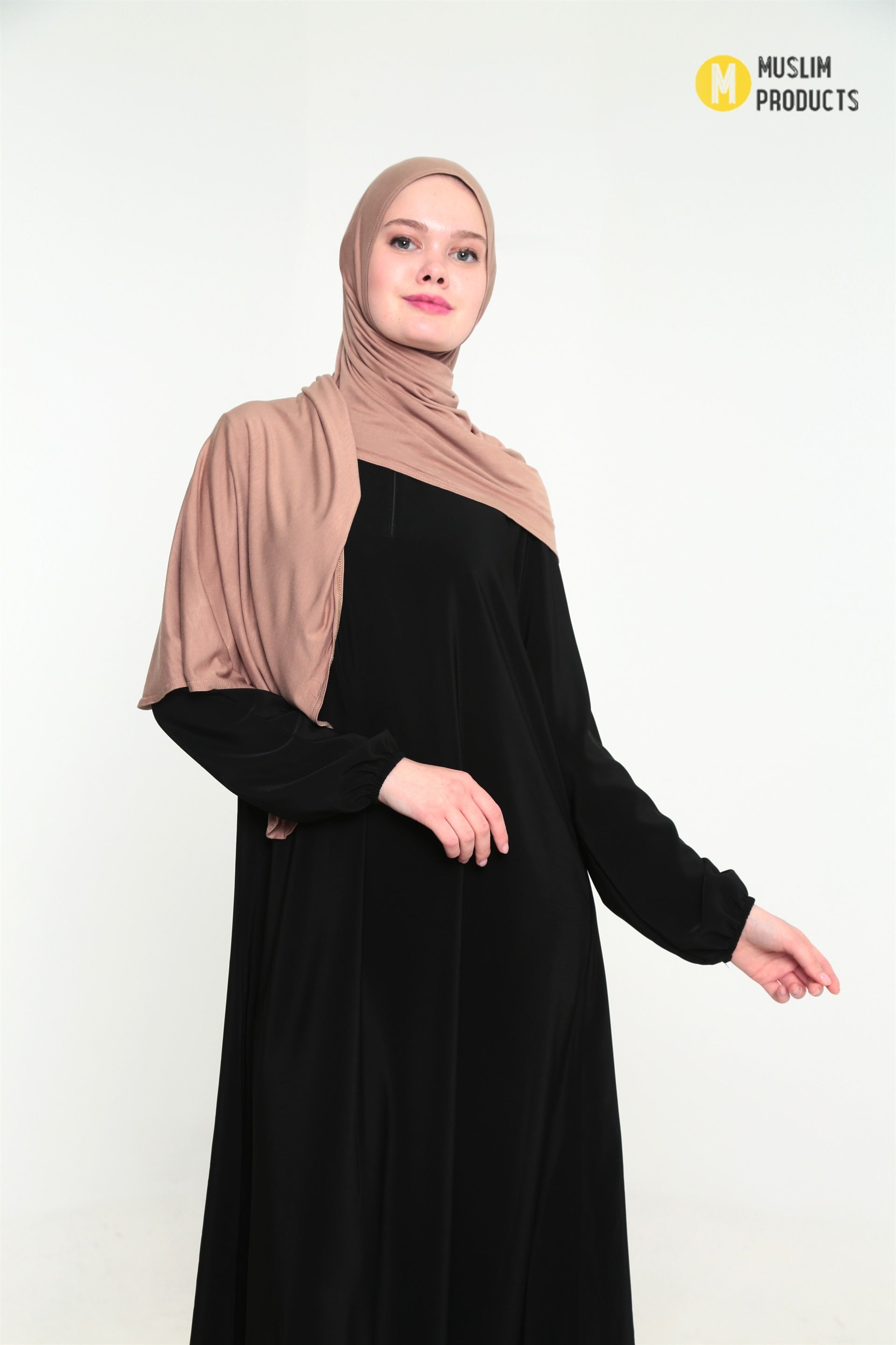 Instant Praktische Jersey Hijab Beige Creme