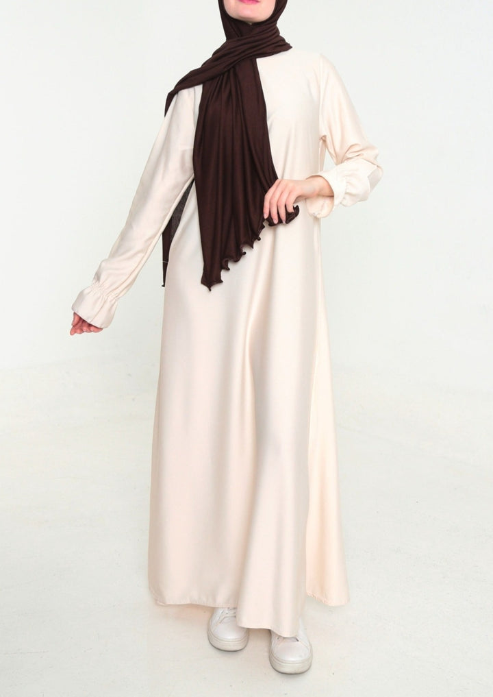 Abaya Satijn Beige