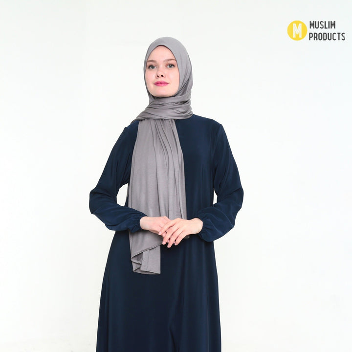Maxi Jersey Sjaal Breed 75×190 Grijs